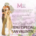 Por SAN VALENTÍN preparamos un menú especial